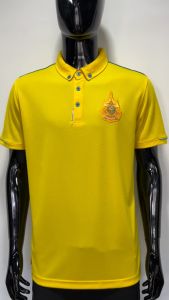 เสื้อ ACTIVE POLO บีบคู้สีเหลือง พร้อมอาร์มทอตราสัญลักษณ์ 72 พรรษา (มีไซส์ S-8L) และเนื้อผ้า COOLISM สำหรับคุณ