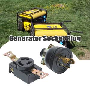 2KW American 3 Pins Generator Plug And Socket For 168F / 170F GX160 Gasoline / Diesel Engine Generator