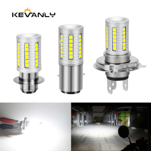 BA20D H6 P15D H4 HB2 9003 LED Bulb Motorcycle Headlight Bulbs Spotlights Hi Lo Foglight 12V White Super Bright Autobike Fog Lamp