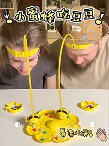 🔥Ship 24H🔥 Kids Board Games Bee Magnetic Fishing Toy Headband Style Fishing Bead Grabbing Party Family Game Color Cognition Montessori Toys Family Toys For Kids 蜜蜂钓鱼玩具