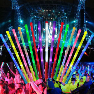【XZxinzhan】6PCS LED Glow Sticks Bulk Colorful RGB Glow Plastic Stick 48CM Cheer Tube Dark Light for Xmas Birthday Wedding Party Supplies