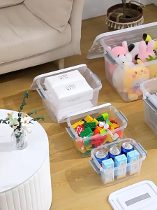 SALVO Multifunctional Large Plastic Storage Box Organizer Lid - Stackable Dustproof Moisture-Proof Wardrobe Box Handles and Wheels
