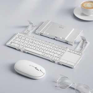 B．O．W | Bluetooth Wireless Folding Keyboard Mouse Set Touchpad Silent Universal