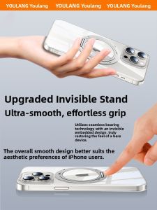 YOULANG | Transparent Rotating Anti-Shock Magsafe Case for iPhone 15Pro