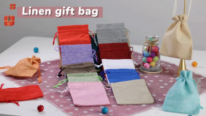 Túi dây rút vải Linen tự nhiên 3II HOME | Túi vải Linen cỡ nhỏ đựng quà tặng mỹ phẩm phụ kiện cao cấp nhiều size tiện lợi