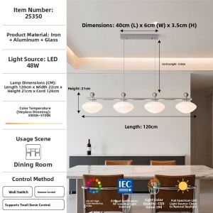 FANCY LAMP CLUB | Modern Bauhaus Style Long Dining Table Light Bar Lighting