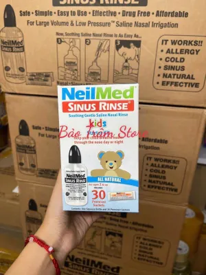 Bình rửa mũi kids 120ml neilmed kèm 30 muối nguyên hộp