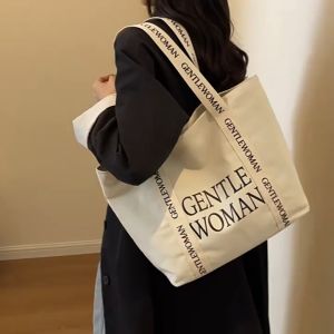 Gentlewoman's Zippered Contrast Design Tote Bag: A Multi-Functional Large Capacity Companion