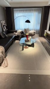 Modern living room carpet thickened coffee table blanket sofa bedroom floor mat minimalist style cus