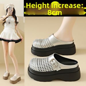 DINGMUYI | Heel Increasing Breathable Short Peoples Covered Toe Sandal