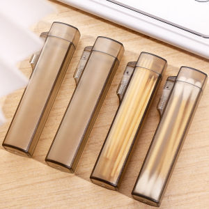 Anglebabylife กล่องใส่ไม้จิ้มฟันสำหรับเดินทางแบบพกพา5ชิ้นกล่องสำลีก้านกล่องเก็บของขนาดเล็กใสใสเรียบง่ายกล่องเก็บของแยกประเภท