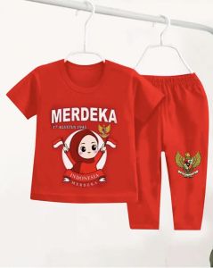 Baju setelan anak anak perempuan 17 Agustus Kemerdekaan Indonesia 3-10 tahun