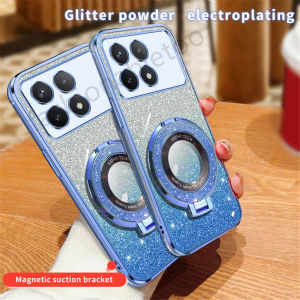 Realme 13 + 5G 2024สำหรับ Realme 13 5G Realme13 + Realmi 13 + Pro Plus 13Plus 13X4G 5G ตัวยึดตัวดูดแม่เหล็กระยิบระยับปลอกอ่อน Shcokproof เคสโทรศัพท์ Camer Protector ฝาหลังอ่อน