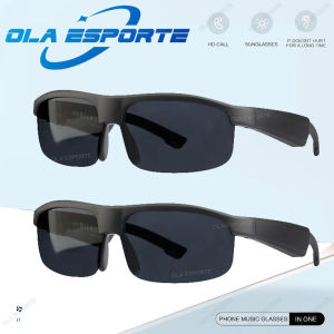 Smart Glasses Wireless Bluetooth Sunglasses Built-in Microphone Speakers Touch & Voice Assistant Compatible Glass for Men Women
