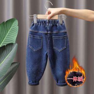 กางเกงยีนส์เด็กชาย ฤดูใบไม้ผลิและฤดูใบไม้ร่วง กางเกงขายาวลำลอง ผ้าฝ้าย 100% สำหรับเด็กอายุ 14 ปีขึ้นไป