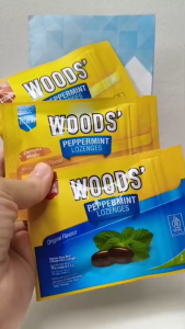 Woods Peppermint Lozenges Honey Lemon isi 6 butir