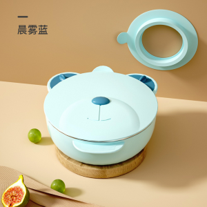 Baby Dinner Plate Childrens Water-filled Insulated Bowl Infant Sectioned Suction Cup Style 316 Stainless Steel Supplementary Food Bowl Dining Set