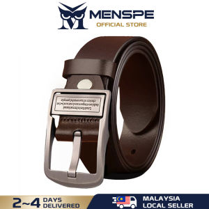 MENSPE Fashion Men Belt True Leather Belt Business Leisure Belt Fashion Belt Length Adjustable Belt Simple Casual Needle Buckle Wear-resistance Simple Nice Waistband