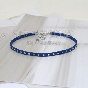 สั้นเรขาคณิตล็อคChokerสําหรับผู้หญิงสีดําสร้อยคอSpike Alloy Cross Chain Punkสไตล์อุปกรณ์เสริม