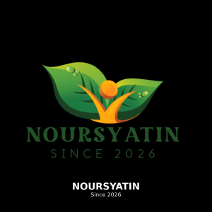 Nourysya Minyak Bidara Nourysya 30ml with green leaves and powder background