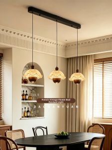 DGY | Vintage Style Gold Leaf Floral Bud Luxury Dining Chandelier Adjustable