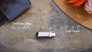 USB OTG Sandisk Drive Luxe 512GB USB TypeC 3.2 400MB/s cho andoird và ip 15 16 17 (Bạc) Nhất Tín Computer