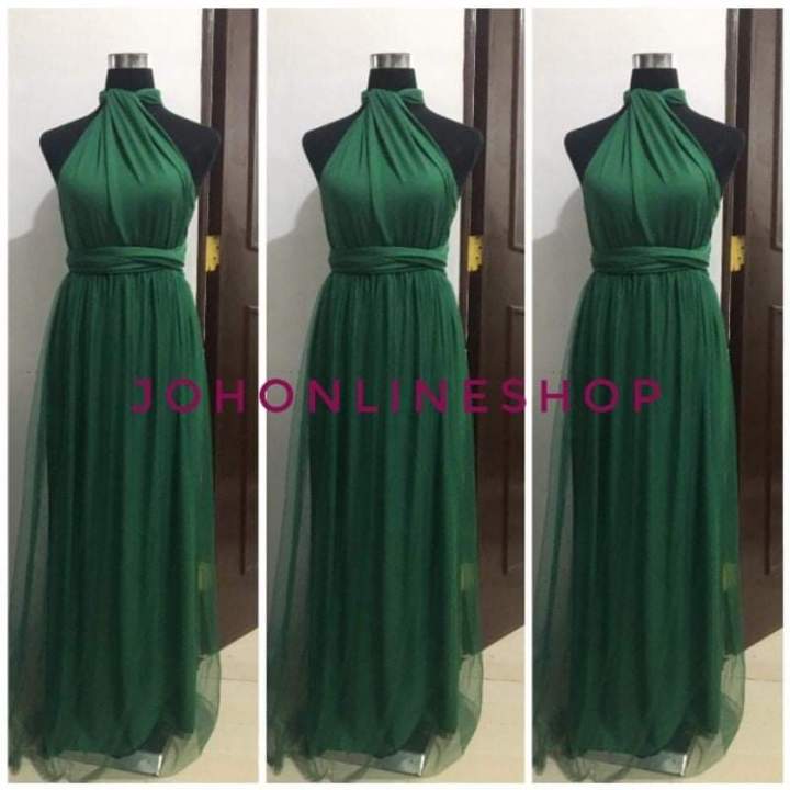 emerald green infinity dress with tulle Nylon Tulle Maxi Dress Infinity  Design Maxi Dresses - Lazada | Lazada PH