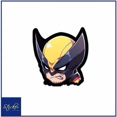DPool & Wolverine Logo Peeking Peeker Waterproof Vinyl Sticker for Motorcycle Laptop PC Tumbler Guitar Journal