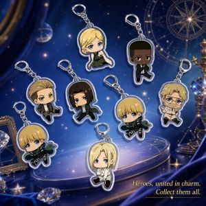 Bandai | High Quality Officially Licensed Attack on Titan Eren Yeager Acrylic Keychain Anime Keychain Pendant Collectible Gift for Fans