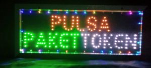 Lampu Pulsa Paket Token kuning hijau putih