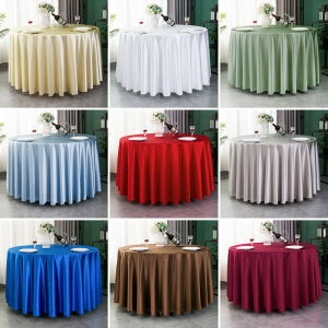 Thickened Hotel Tablecloth round Dining Table Cloth Artistic Satin Large round Table High-End Restaurant round Table Mat