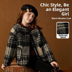 Ask Junior | Warm Wool Blended Cardigan for Girls