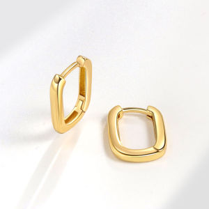 Kemstone Oval Gold Plated Hoop Earrings Womens Earrings Jewelry Gift