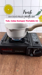 NIKITA Kompor Portable 102 R – Kompor Camping| Piknik| Travelling| 2in1 Gas| Teflon| Free Koper
