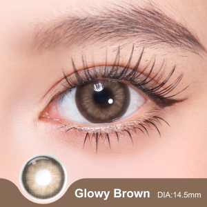 Magister Contact Lenses Glowy Brown 14.5mm Glowy Series Big Eyes Contact Lens 1Pair 6Months