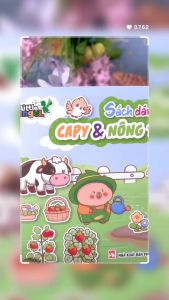 Sách - Sách Dán Hình Capy Và Nông Trại Vui Vẻ (tặng kèm 2 phòng sticker 3D)
