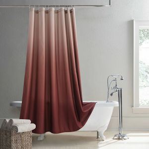 DAISHI | Soft Flocked Fabric Bathroom Shower Curtain