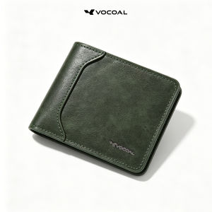 VOCOAL Mens Wallet Cash Slot Simple Short Wallet Soft PU Business Wallet Retro Wallet Multi-Card Position Wallets Travel Purses Coin Wallet