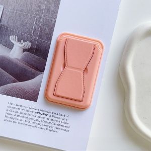 Portable Multi-Functional Card Holder Stand Simple Solid Color Creative Pull-Out Foldable Adhesive Phone Stand Desk Accessory