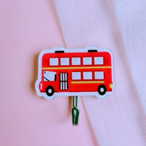 Creative Cute Cartoon Transportation Engineering Vehicle Hook Childrens Early Education Wall Sticker Home Use No Drilling Coat Hook