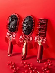 Wedding Haircombs Red Cushion Comb Set High End Bridal Accessories Traditional Chinese Style Marriage Celebration Creative Gift
