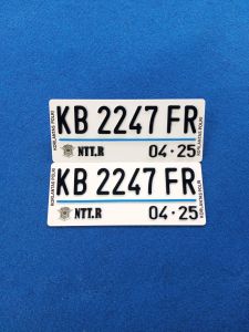 Plat Nomor Motor Font New Huruf Timbul