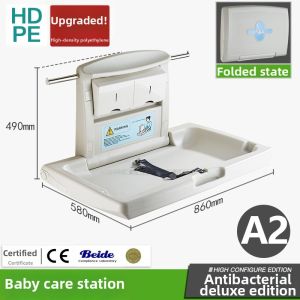 Foldable Wall-Mounted Baby Changing Table for Diaper Changes in Nursing Rooms