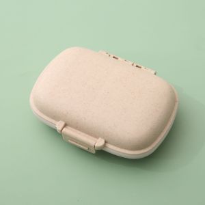 Mini Medicine Box with Three Meals a Day Portable Pill Storage Box Sealed and Moisture-proof Three Compartment Medicine Box