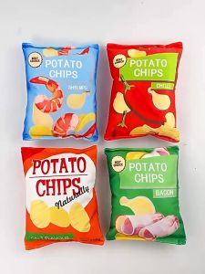 Pet Potato Chips Dog Sounding Paper Toy Bite-resistant Plush Pet Toys Squeaky Chew Dog Toys Bite Resistant Toy
