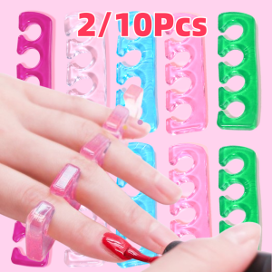 2/10Pcs Soft Silicone Nail Art Toe Separator Set 5-Colors Flexible Finger Toe Spacers for UVGel Polish Manicure Pedicure Tools *