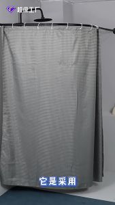 Curtain Bathroom Double Sided Huagefu Shower Waterproof Easy To Clean Hook Type 150 * 180/180 * 180CM Household Shower Curtain Gray/White