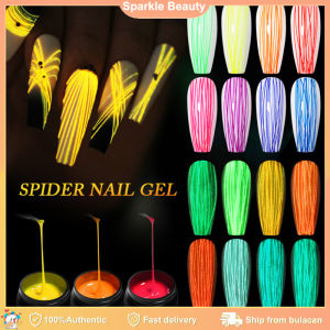 8ML Luminous Spider Gel Glow in The Dark Nail Art Drawing Gel for Line Painting Elastic Drawing Spider Gel