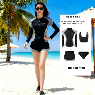 Nhanh Khô Tay Dài Bộ Đồ Bơi Lướt Sóng Cho Các Cặp Đôi Bộ Đồ Lặn Biển Cho Nam Và Nữ Trang Phục Chống Sứa Quần Short Đi Biển