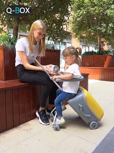 Q-BOX Ready Stock NEW 20inch Travel Bag Kid Foldable Trolley Carry on Suitcase Luggage Travel Luggage Kids Luggage